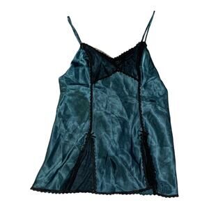 Cinema Etoile vintage lingerie medium large blue two piece cami teddi thong new